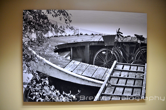 The bike on the boat at Withyking in Oxford